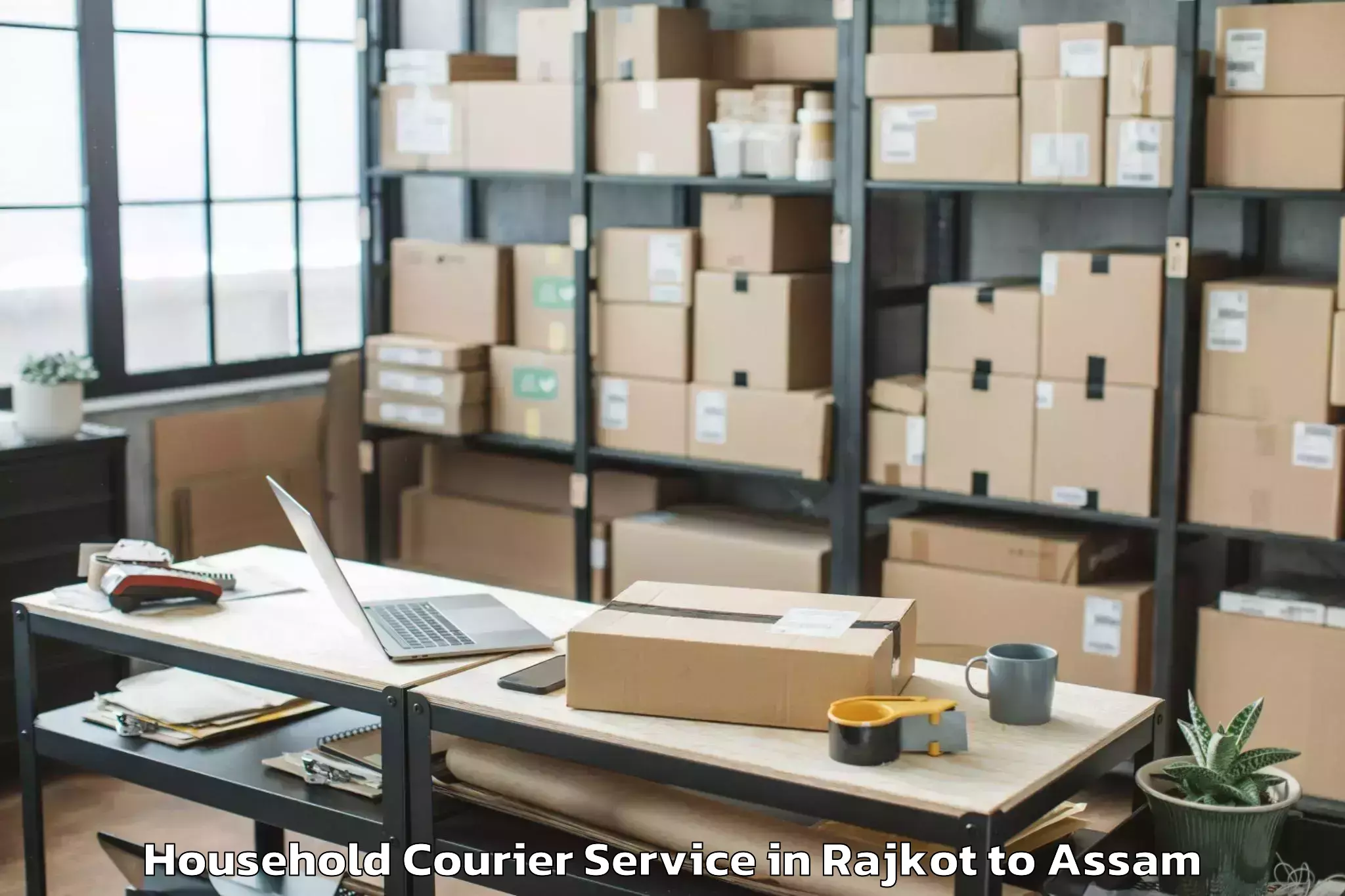 Professional Rajkot to Chapar Household Courier